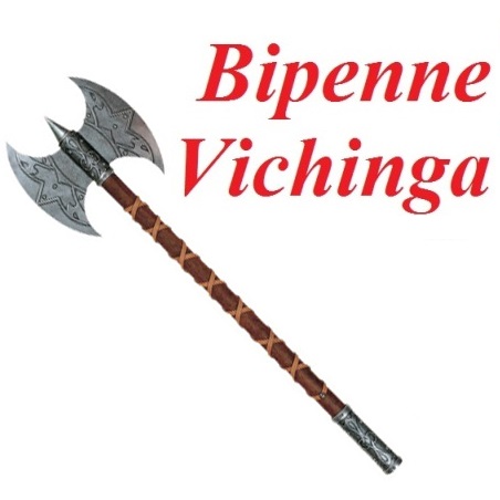 Ascia bipenne vichinga - scure storica vichinga da guerra con due lame asce  asce e tomahawk linea storica DENIX