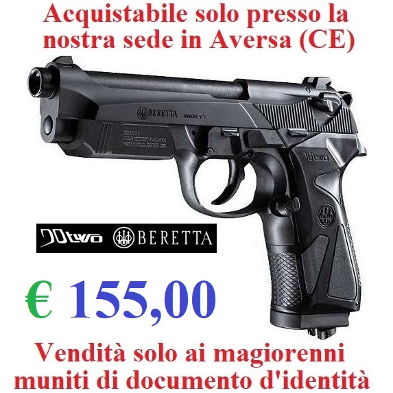 Pistola co2 beretta 90 two - potenza inferiore ai 7,5 joule - marca umarex  - versione depotenziata di libera vendita a maggiorenni pistole armi ad aria  compressa pistole co2 UMAREX