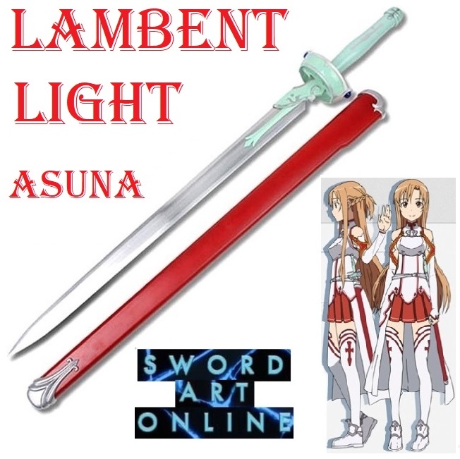 Lambent light sword di asuna yuuki con fodero per cosplay - spada fantasy da collezione di asuna il fulmine della serie anime e manga sword art online.