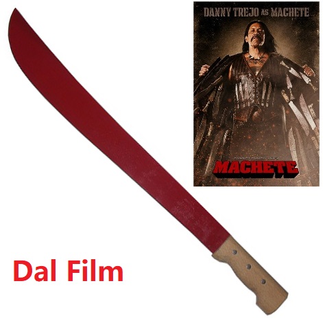 Macete con lama rossa in acciaio tedesco con fodero marca corneta dal film machete .