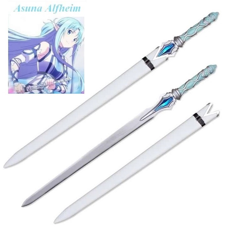 Spada di asuna yuuki versione alfheim con fodero per cosplay - spada fantasy da collezione di asuna il fulmine della serie anime e manga sword art online.