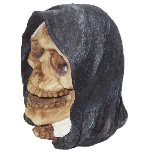 Teschio morte con occhi luminosi - soprammobile da collezione a forma di  cranio della morte con occhi a luce rossa teschi e scheletri collezionismo  teschi PRG