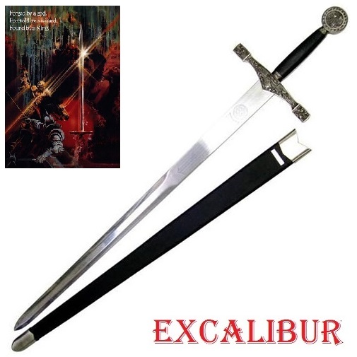 Spada excalibur con fodero - spada fantasy da collezione e per cosplay di re art.