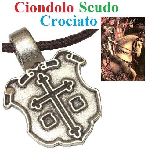 Ciondolo scudo crociato - prodotto italiano.