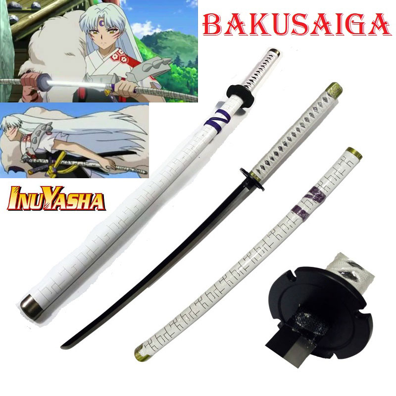 Katana bakusaiga di sesshomaru per cosplay - spada ornamentale fantasy da collezione della serie anime e manga inuyasha.